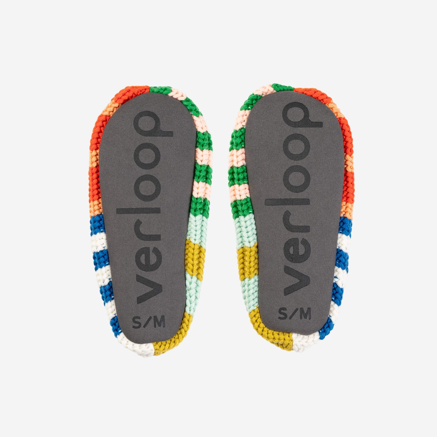 Patchwork Stripe Rib Slippers