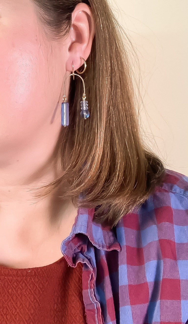 Composition Swing Earrings in Periwinkle