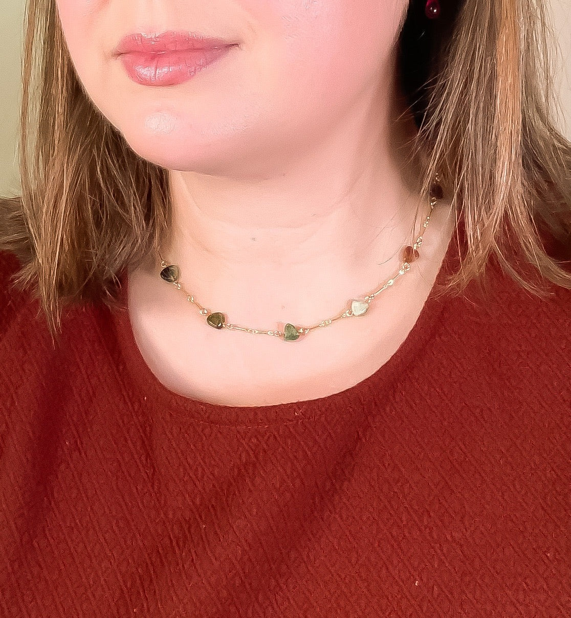 Tourmaline Minimal Charm Necklace