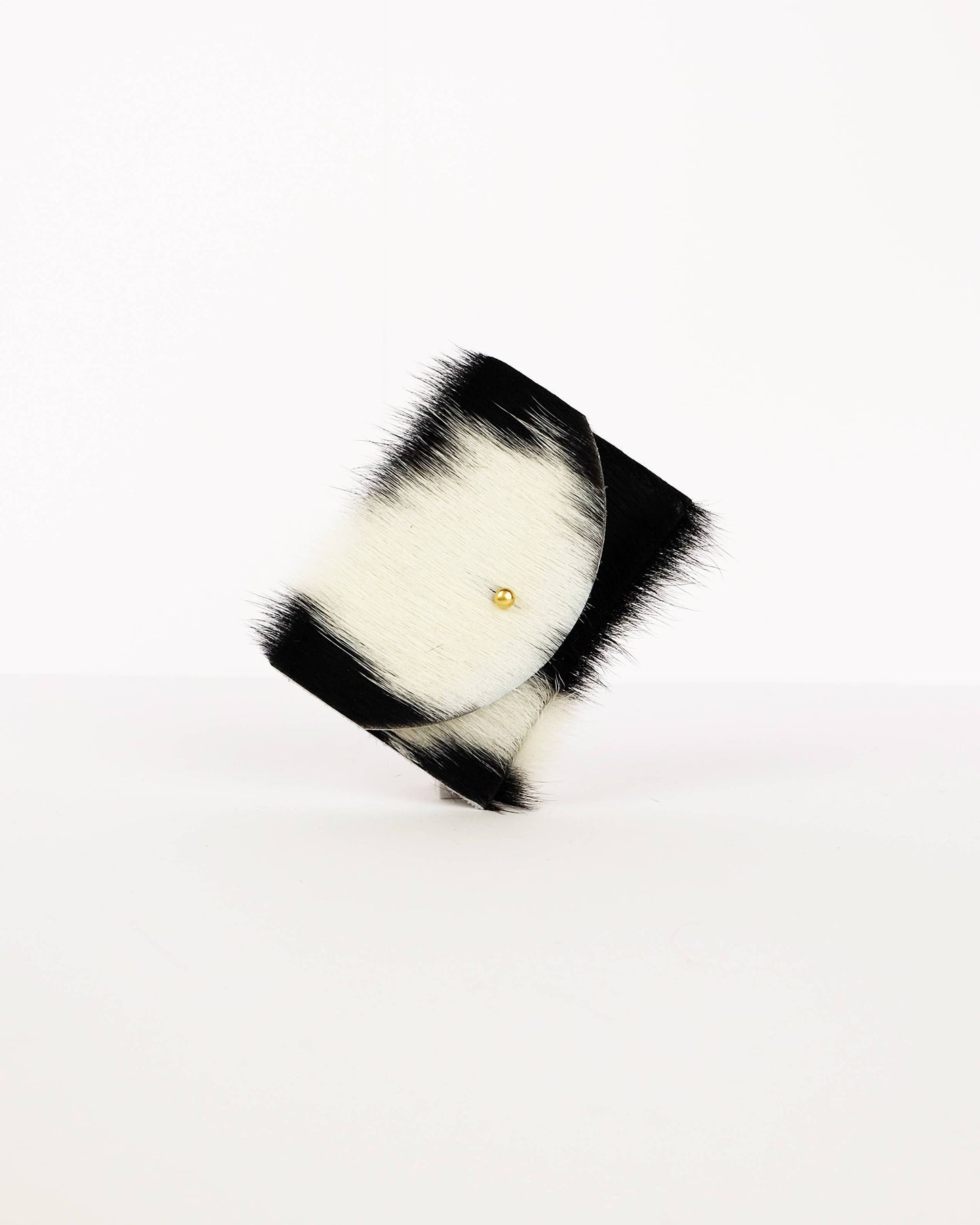 Cardholder - Black + White Hair on Hide