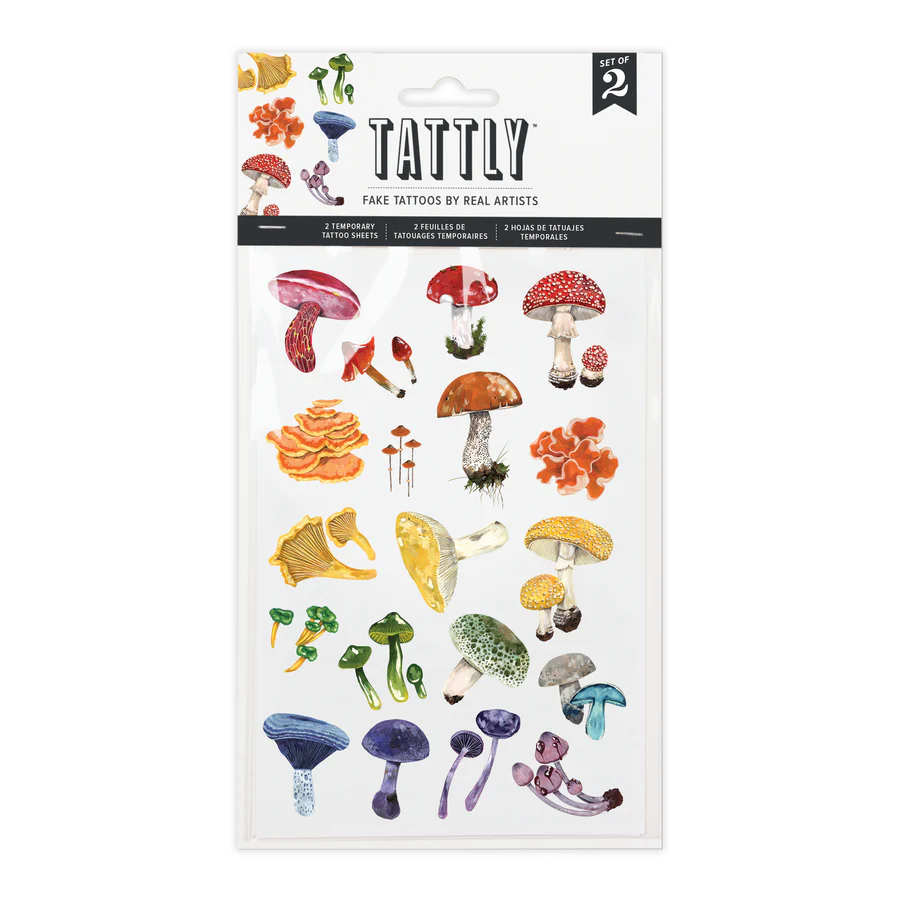 Colorful Musrooms Tattoo Sheet Set