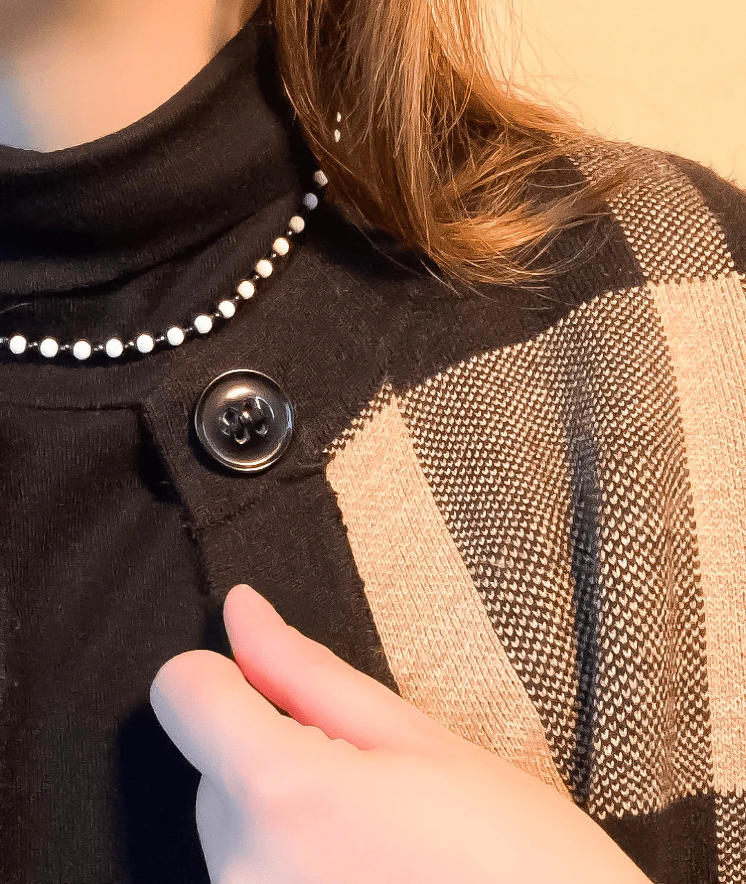 Black & White Beaded Necklace