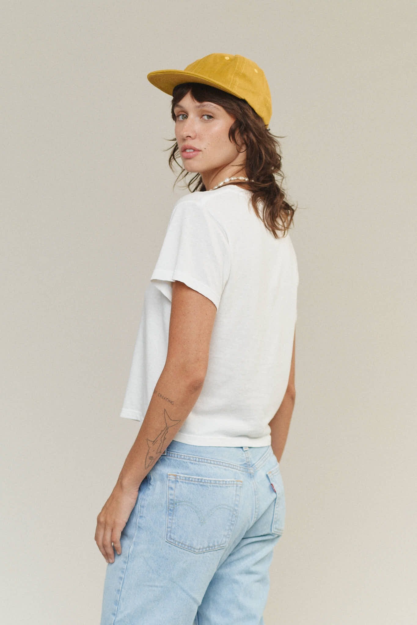 Cropped Ojai Tee in Coffee Bean