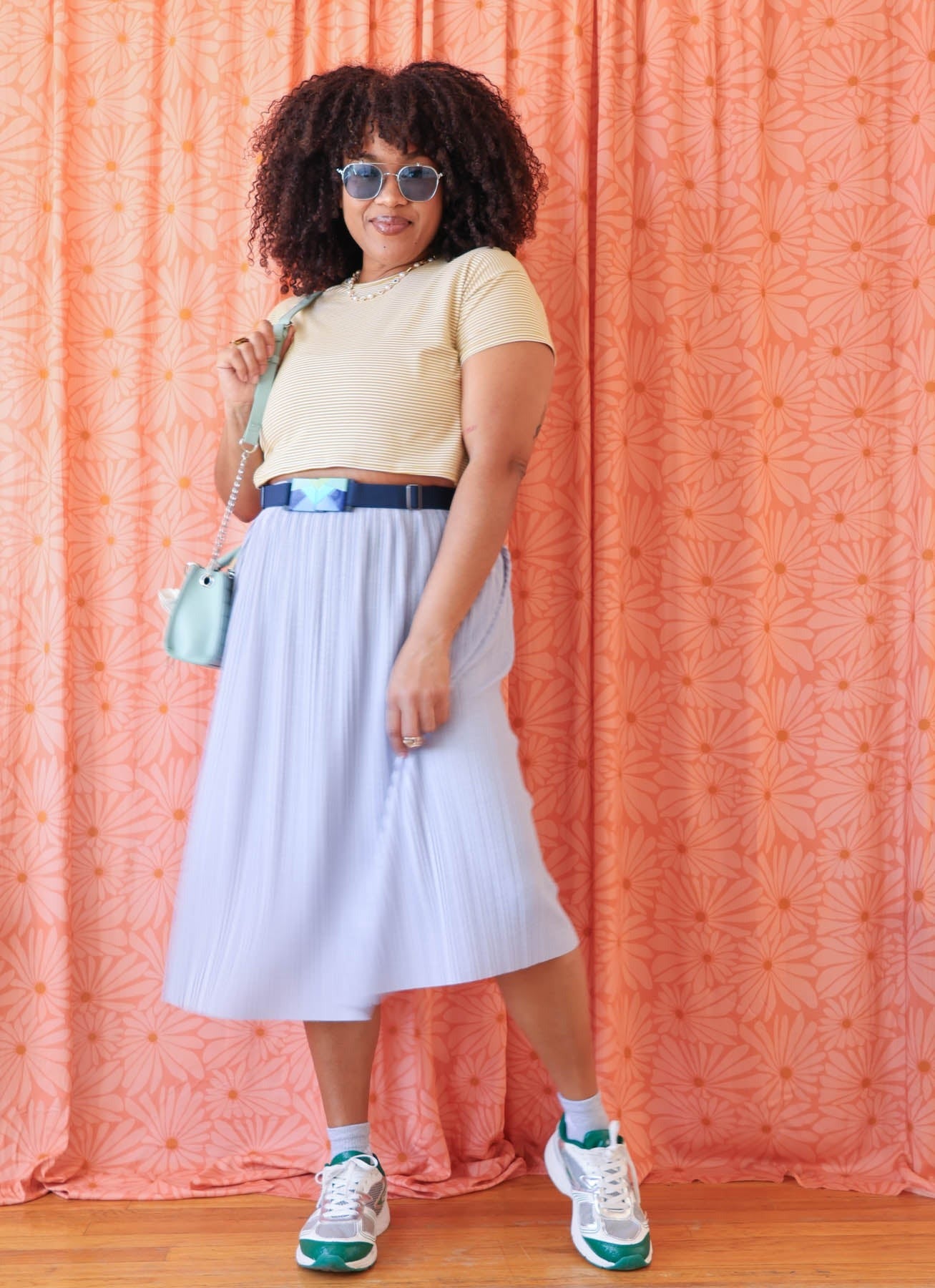 Alyssa Tee in Gold Stripe