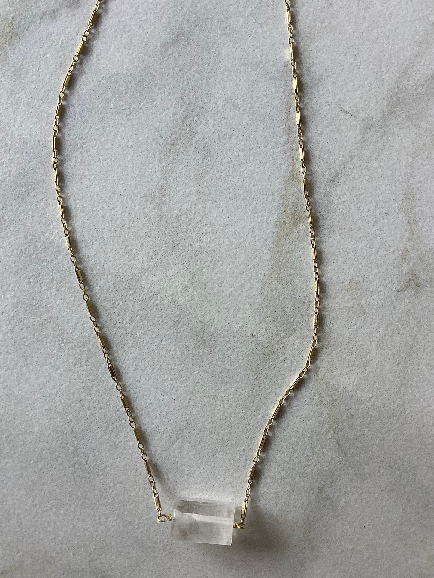 Rock Crystal Quartz Pendant Necklace