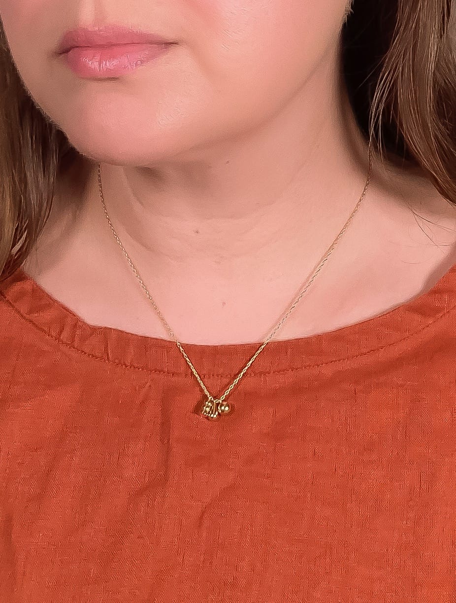 Tiny Brass Shapes Necklace
