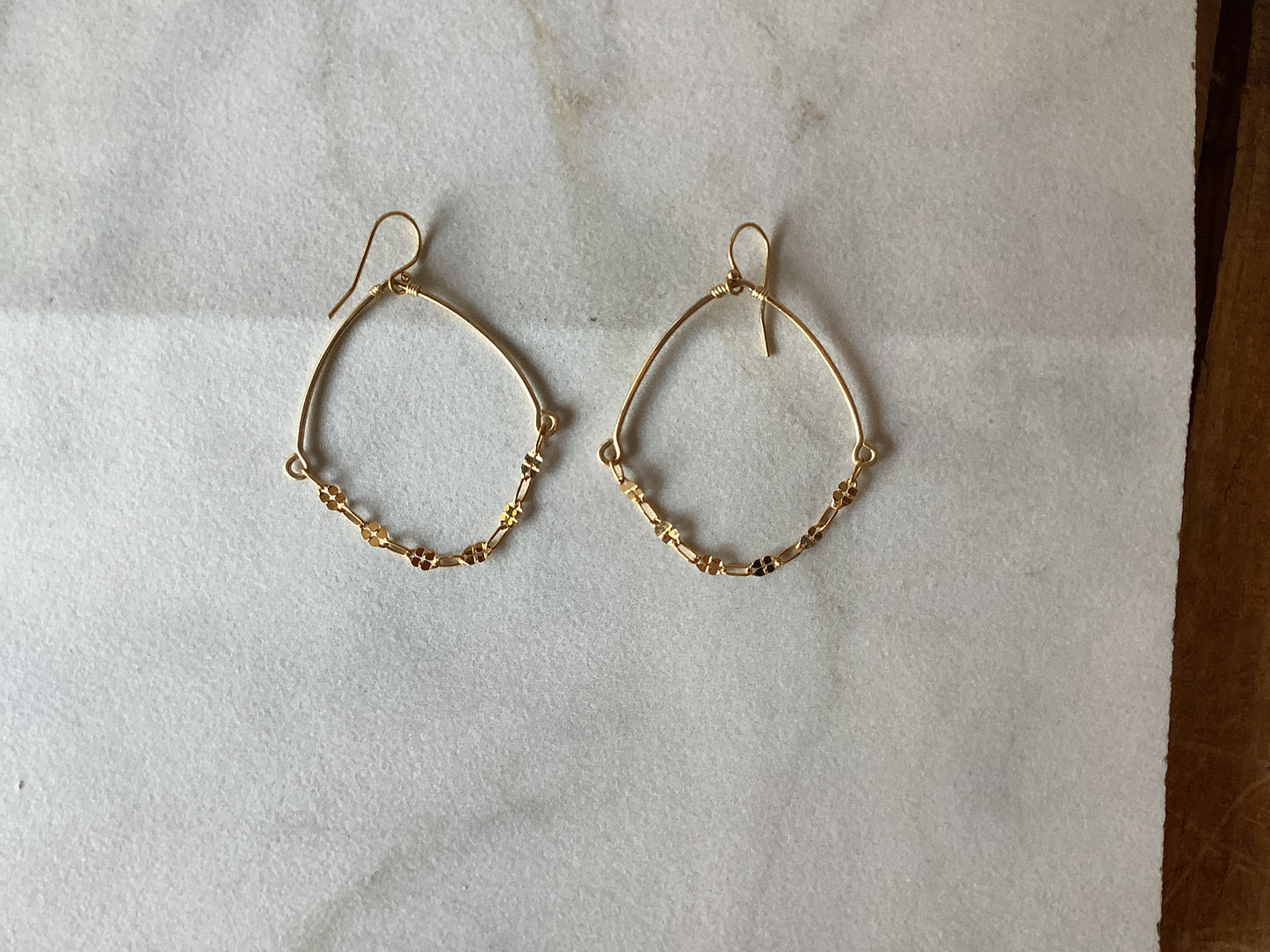 Coin Drape Chain Earrings