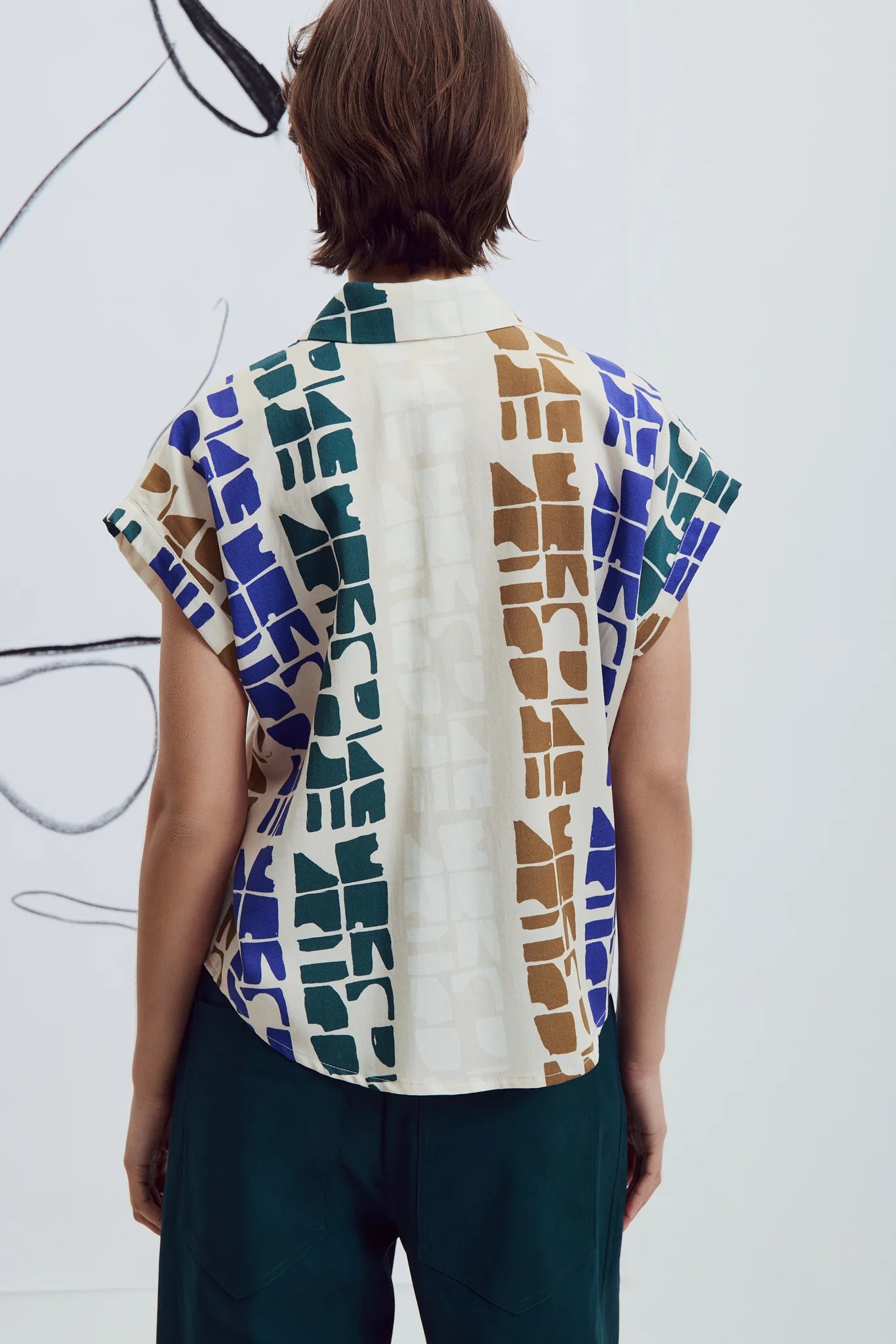 Eve Gravel Jahana Shirt in Blue Totem