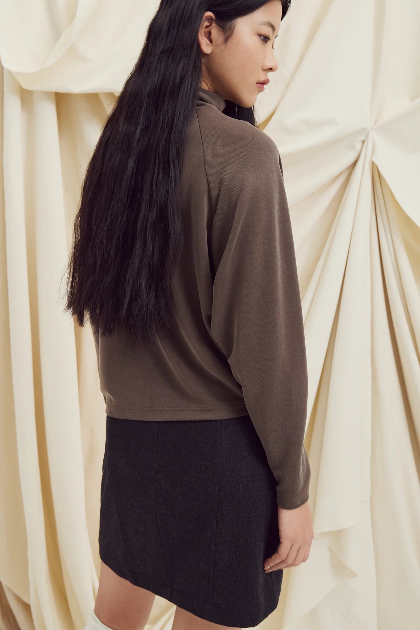 Eve Gravel Thais Top in Khaki