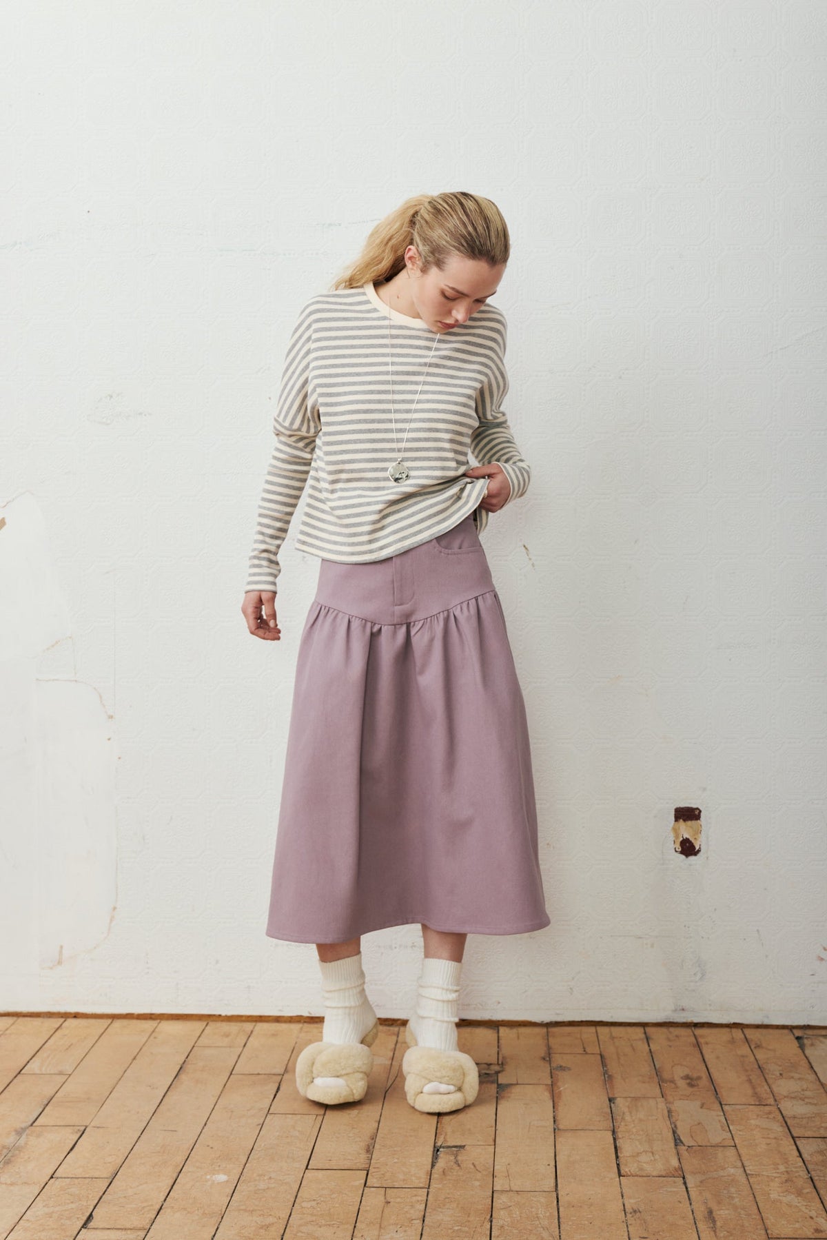 Eve Gravel Mitch Top in Olive/Creme