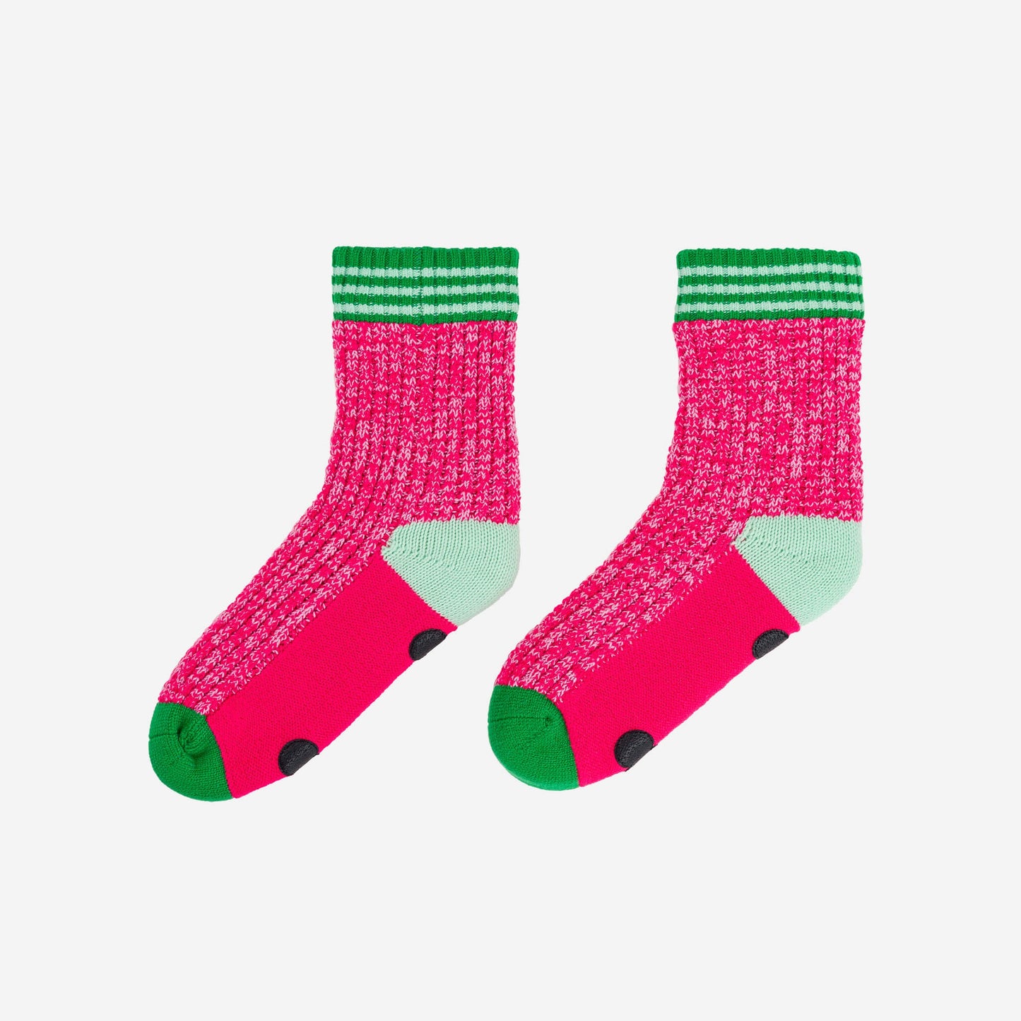 Varsity Knit House Socks - Fuchsia