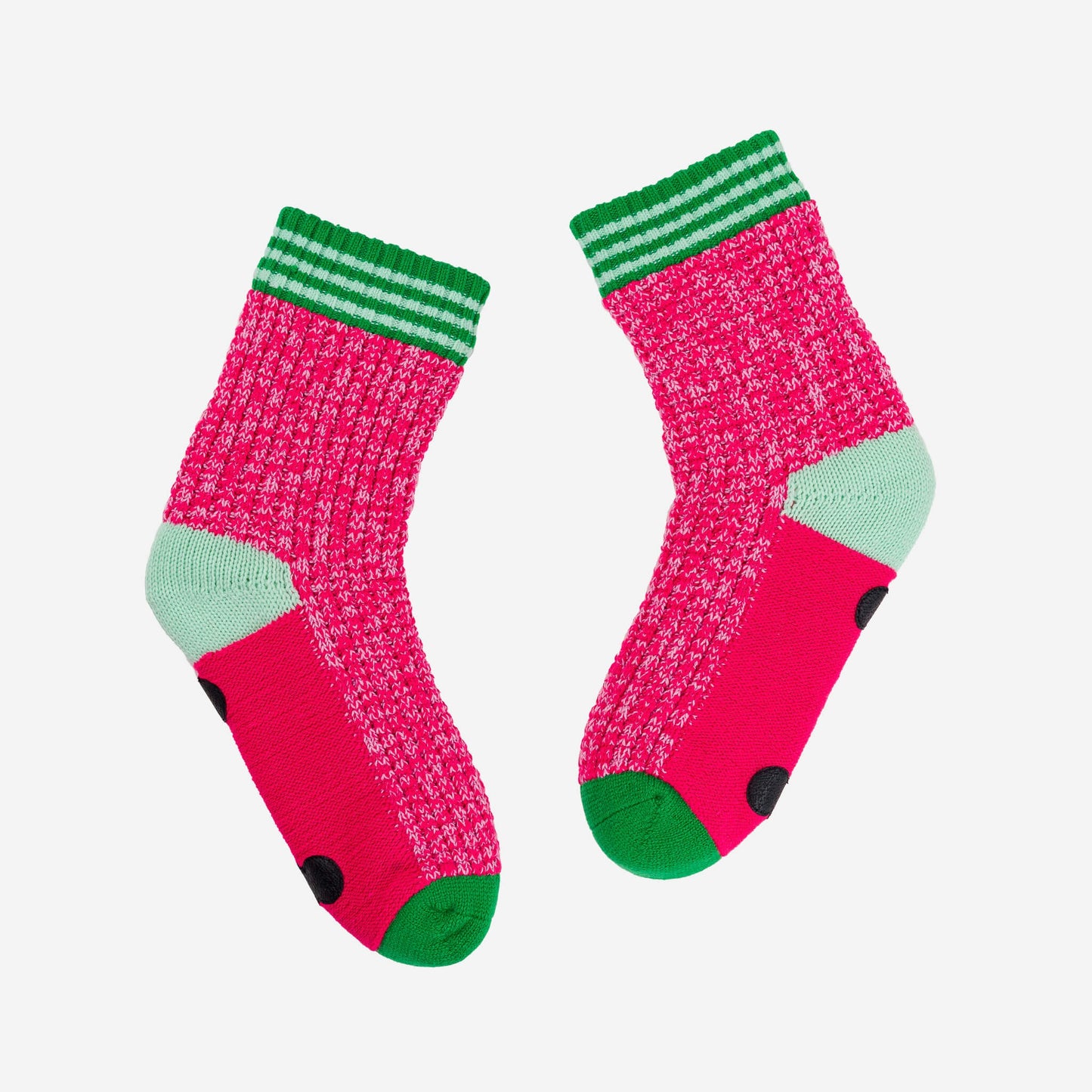 Varsity Knit House Socks - Fuchsia