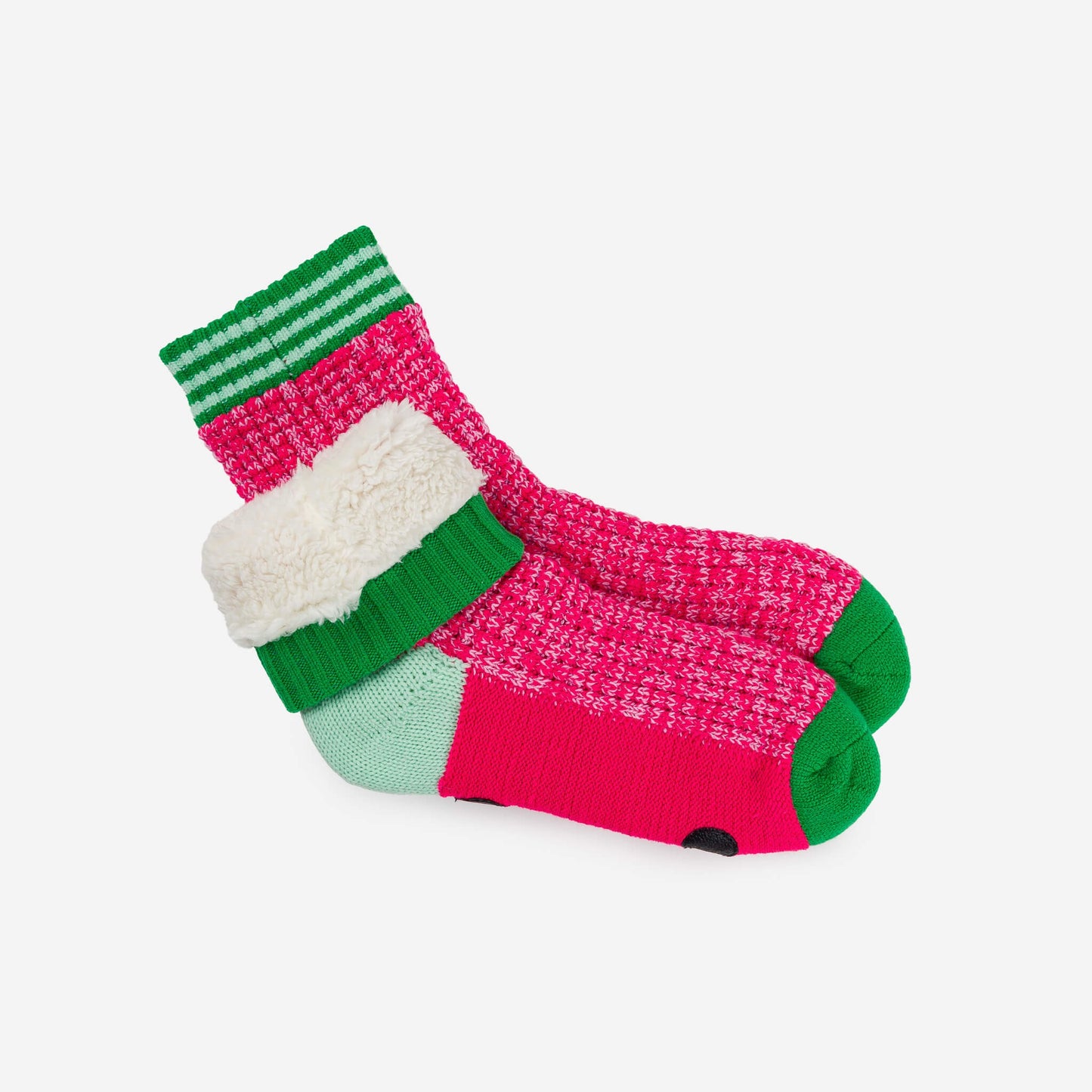 Varsity Knit House Socks - Fuchsia