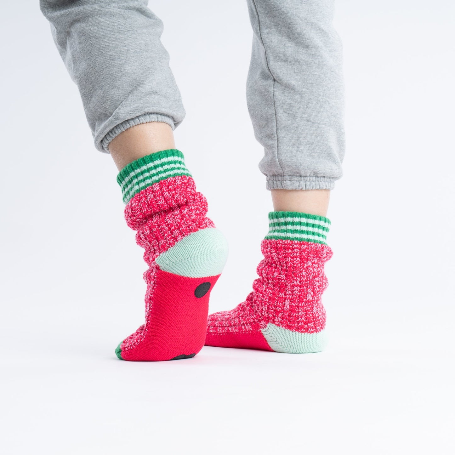 Varsity Knit House Socks - Fuchsia