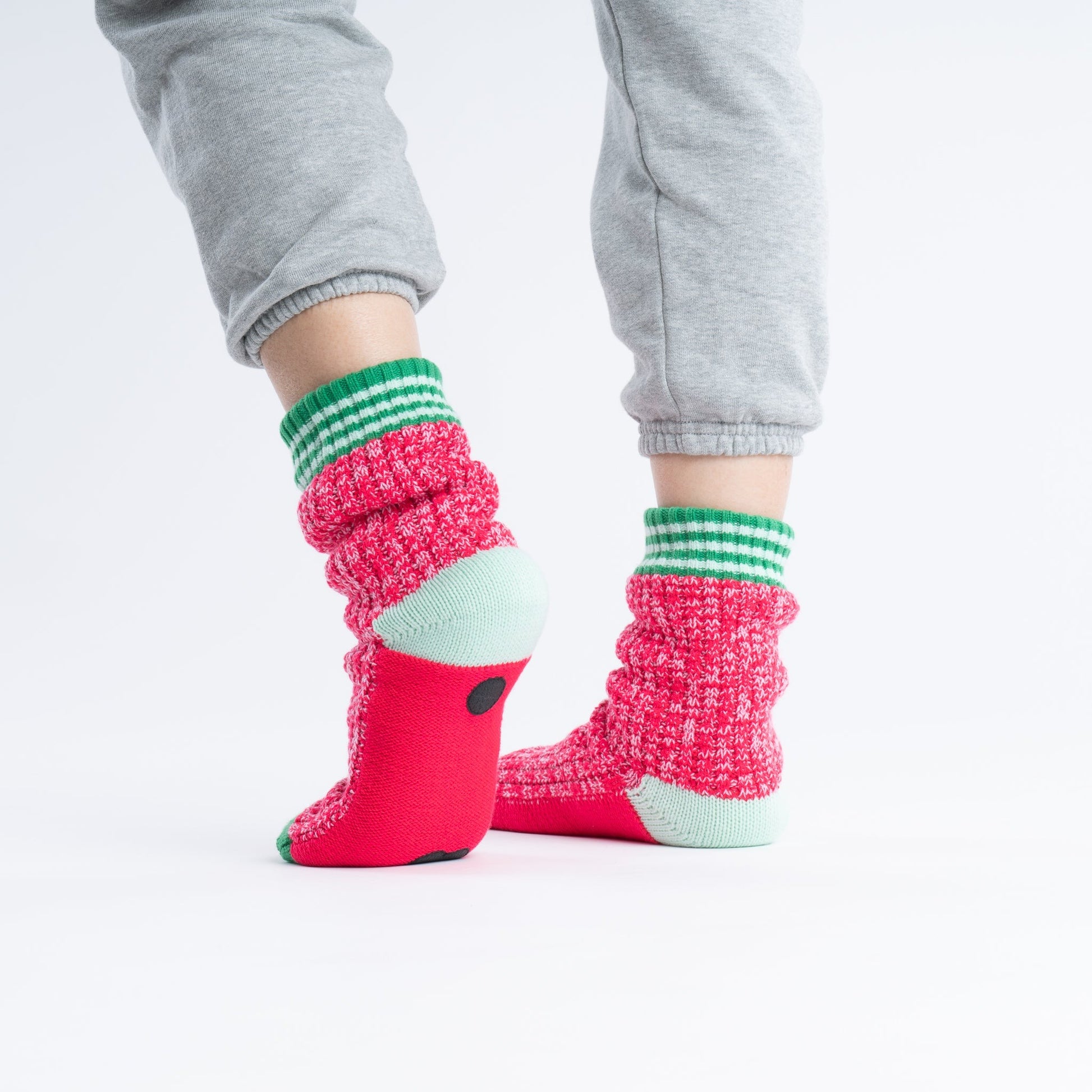 Varsity Knit House Socks - Fuchsia