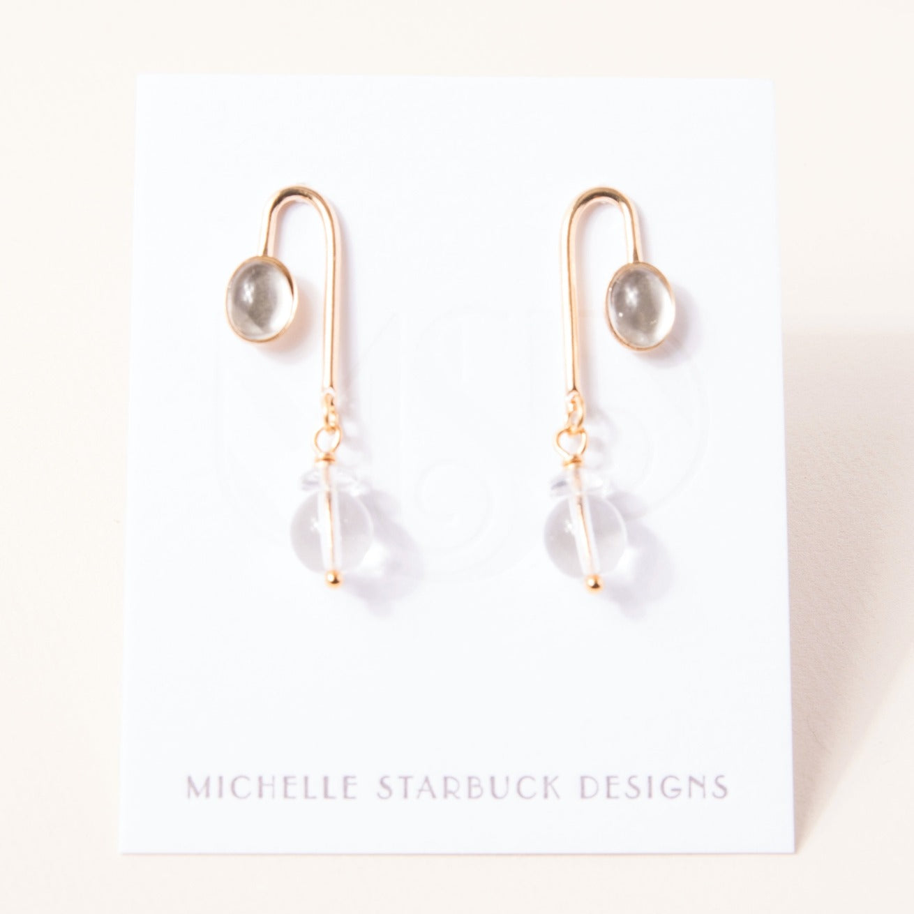 Crystal Asymmetrical Arch Earrings