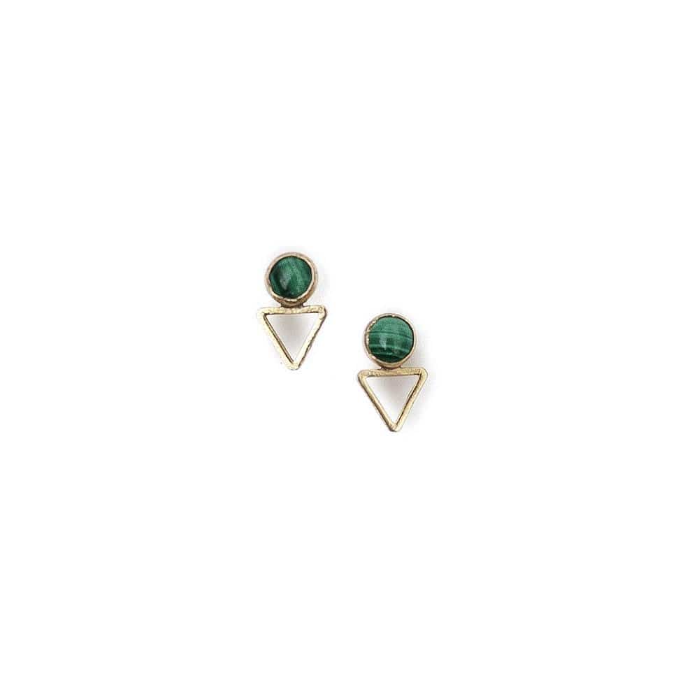 Tiny Elder Malachite Studs