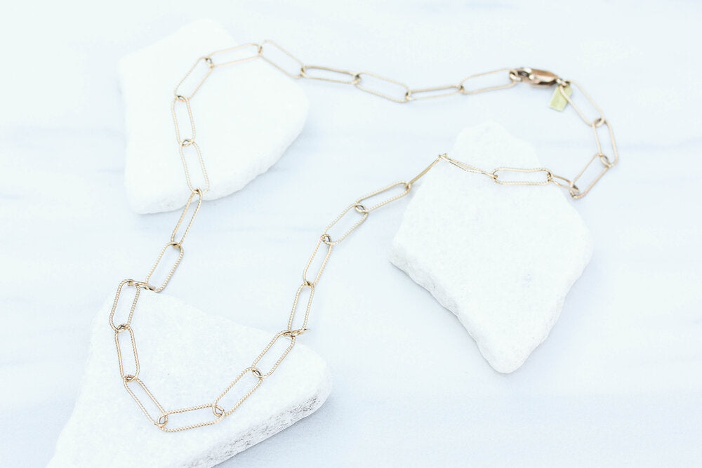 Large Link Paperclip Chain Necklace