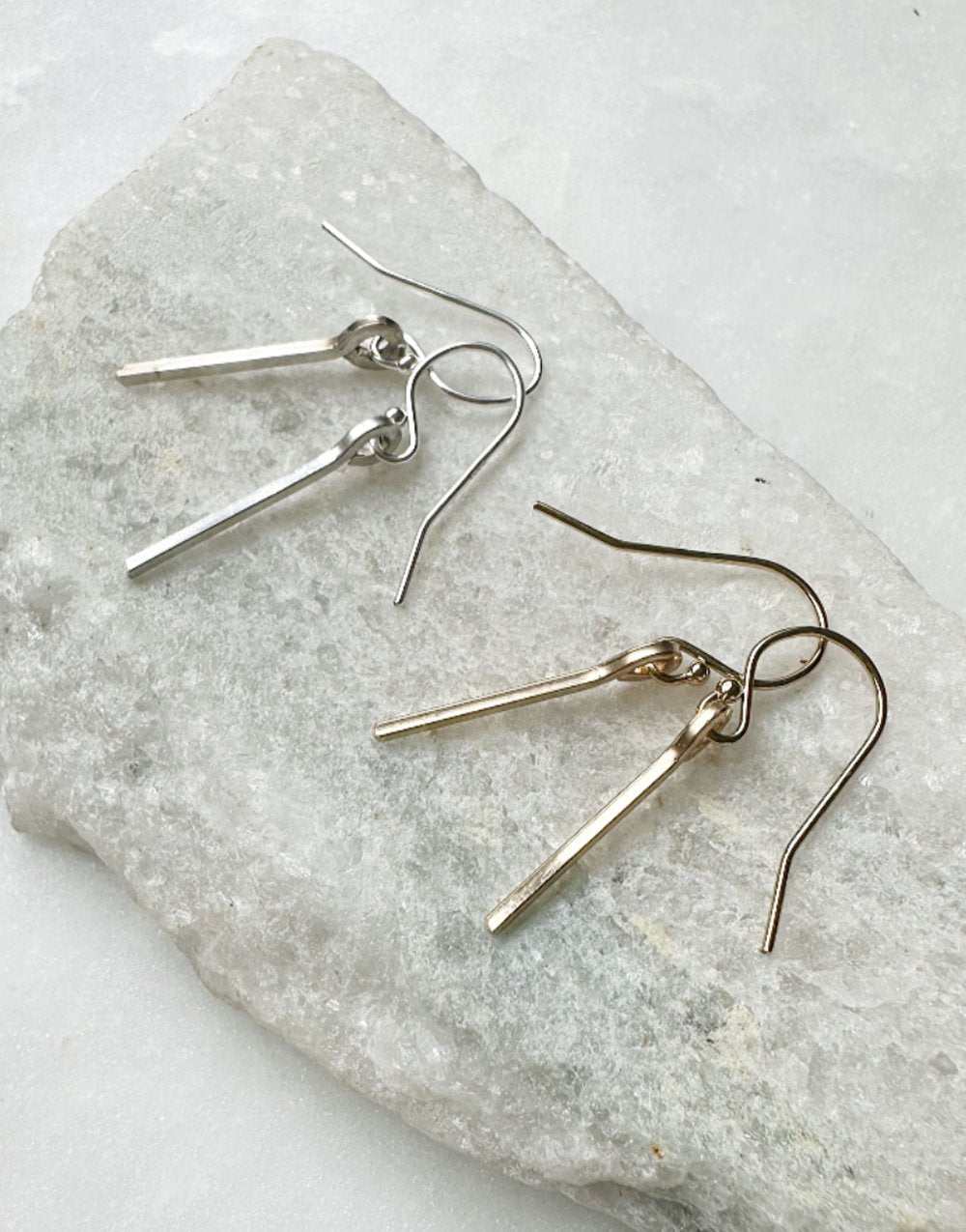 Small Bar Drop Earrings