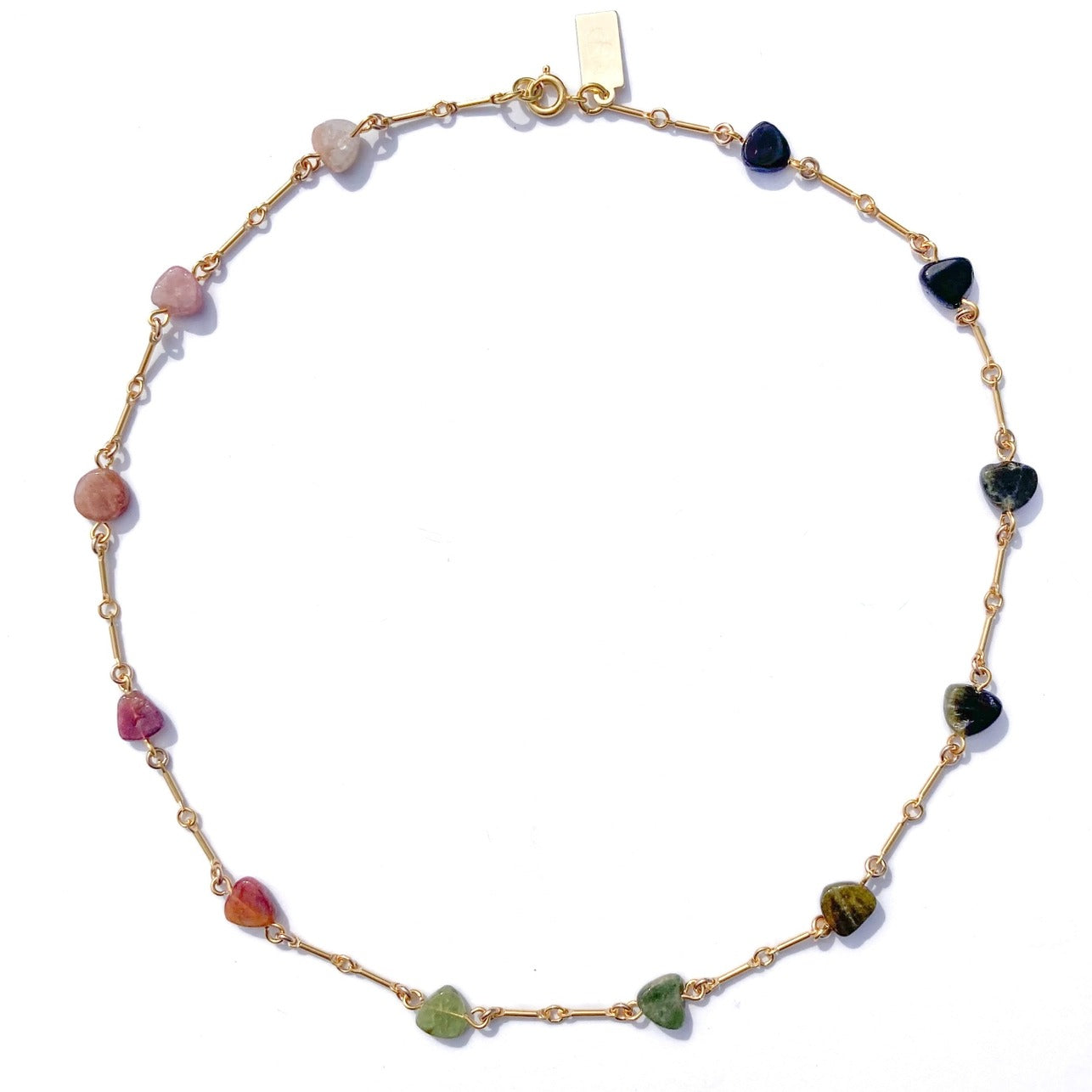 Tourmaline Minimal Charm Necklace