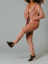 Corduroy Blazer in Dusty Pink