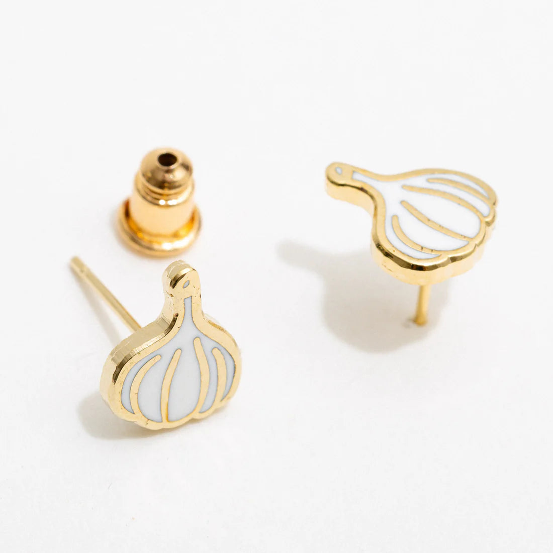 Garlic Enamel Stud Earring