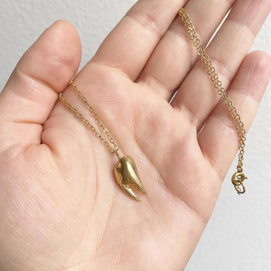 Tiny Crab Claw Necklace