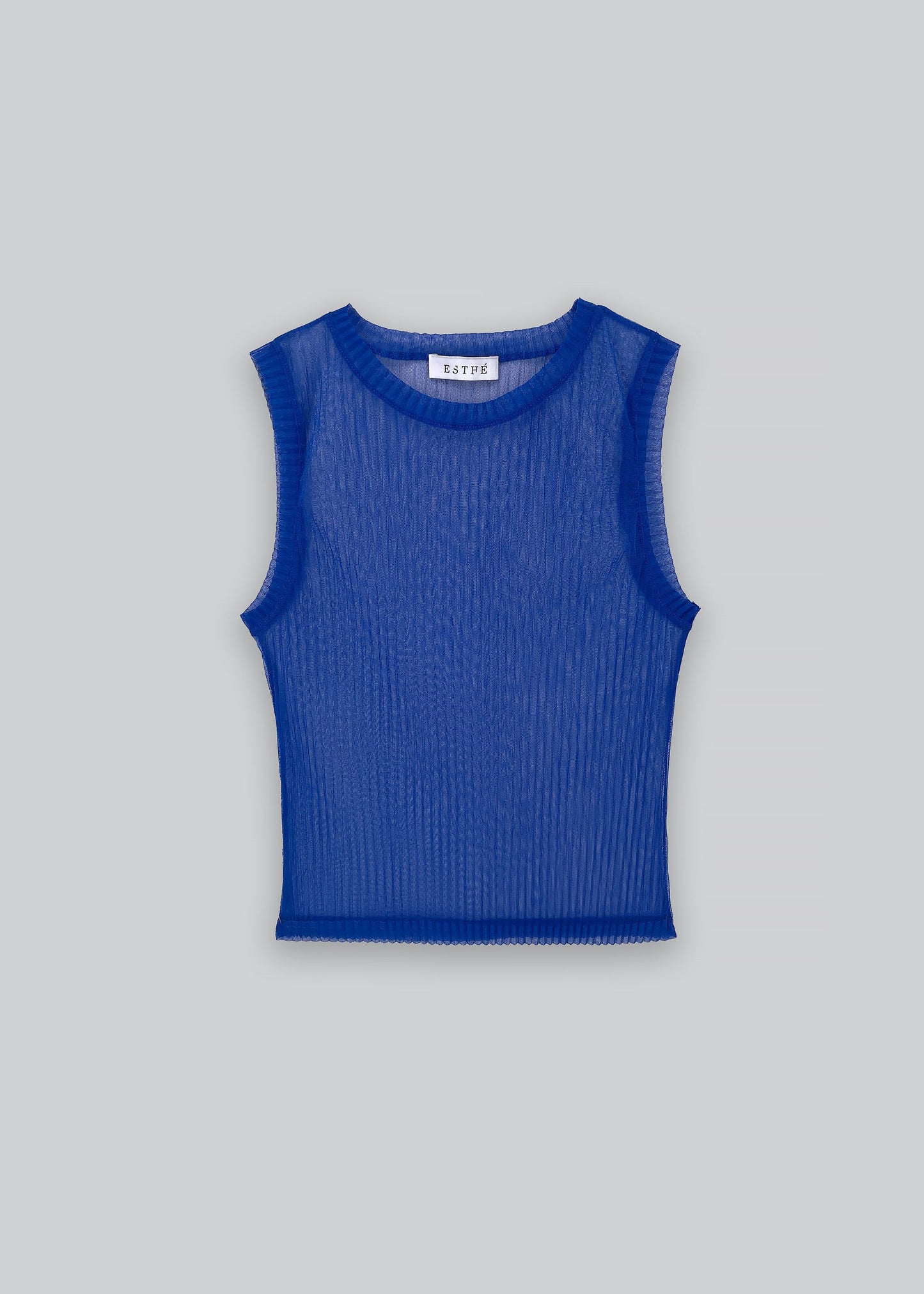 Mesh Pleated Tank Top