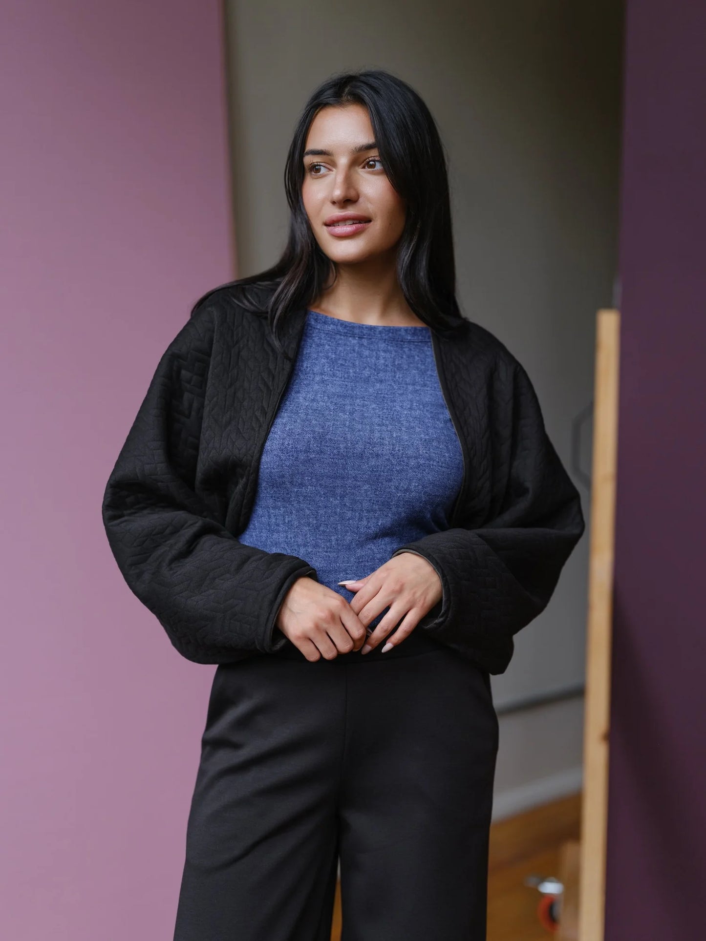 Quilted Bolero in Black