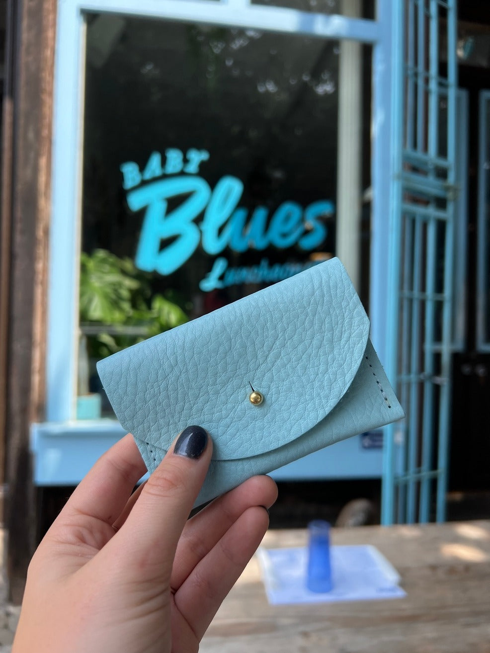 Cardholder - Robin Blue Leather