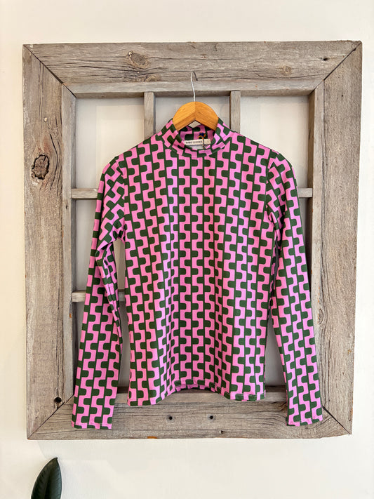 Geometric Mock Neck