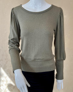 Violetta Sweater in Light Olive Green