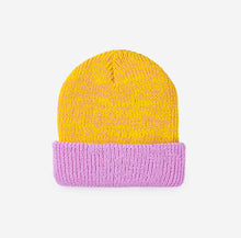 Colorblock Plush Knit Beanie