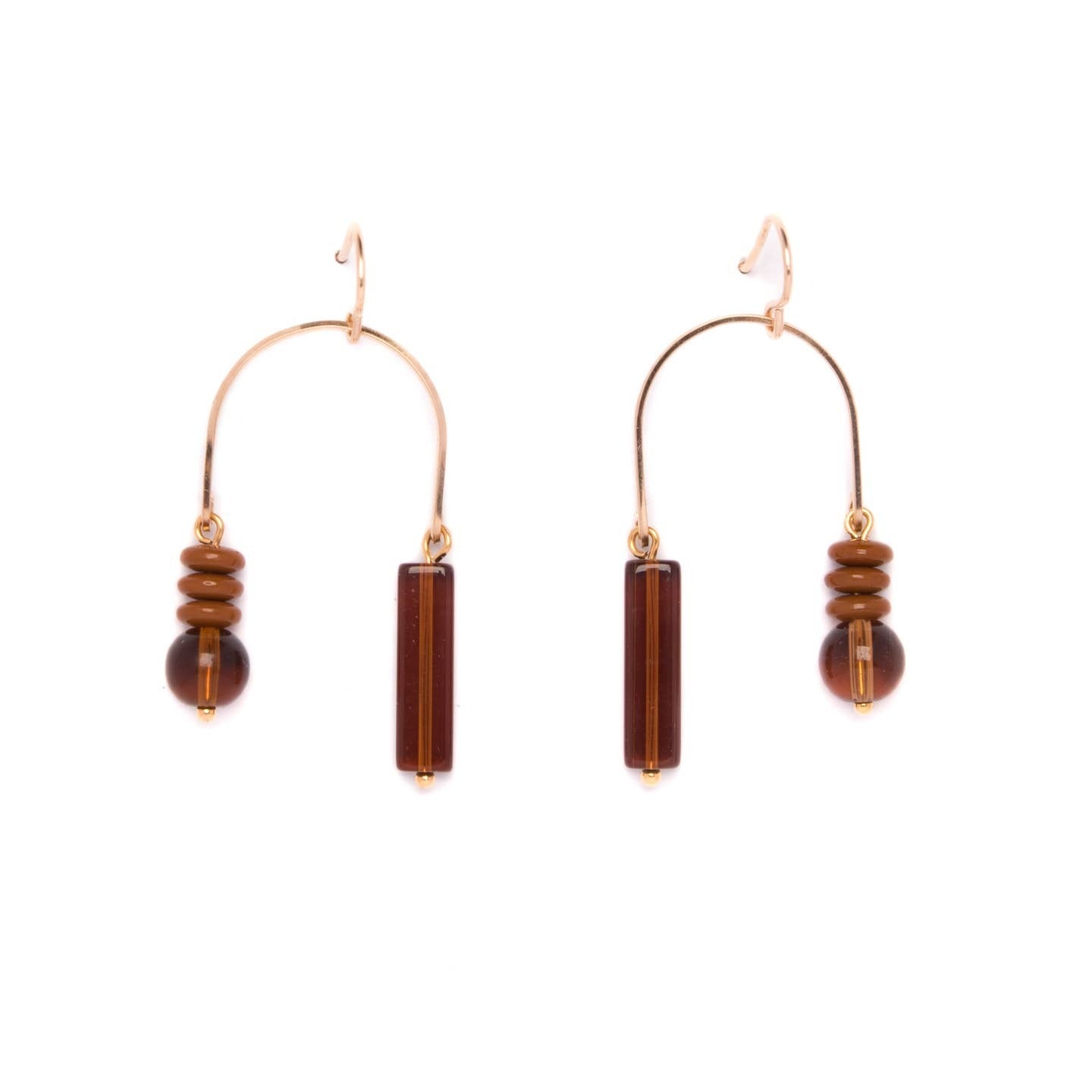 Composition Earrings in Mocha