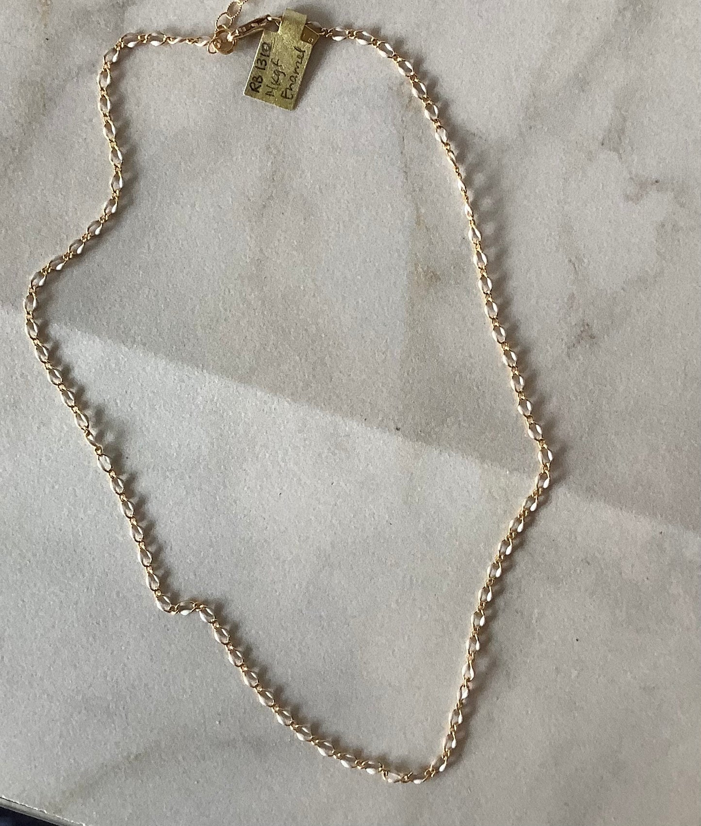 Enamel Chain Link Necklace