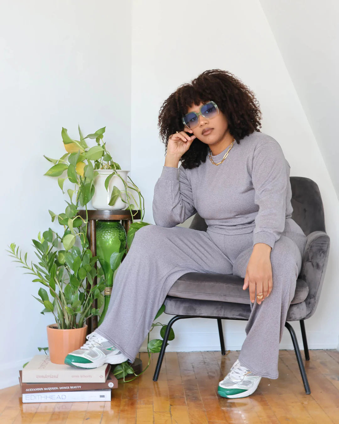 Luxe Abbi Lounge Pants - Grey Marl