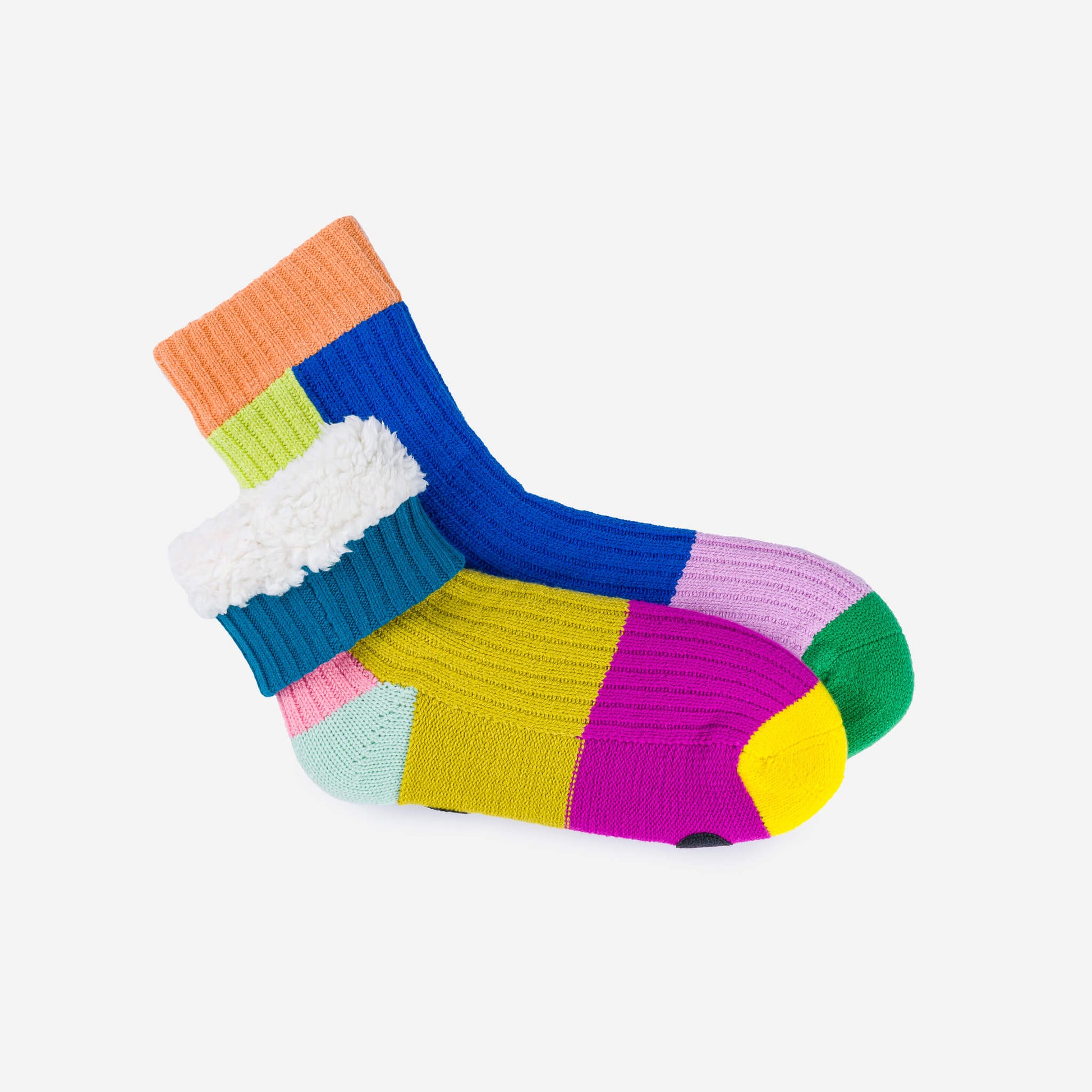 Mismatch House Socks - Rainbow