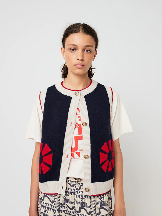 Flower Knitted Vest
