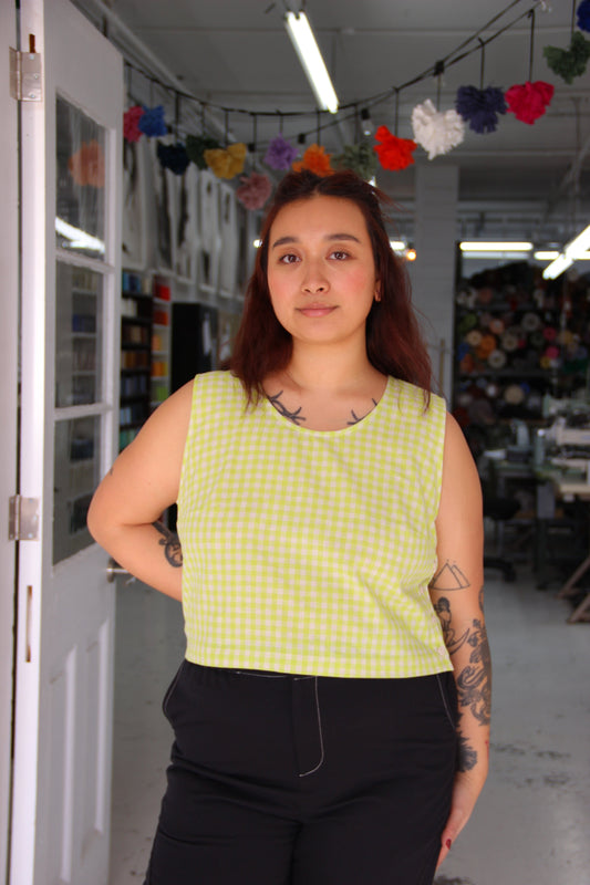 Eve Gravel Santini Shirt in Natural/Lime