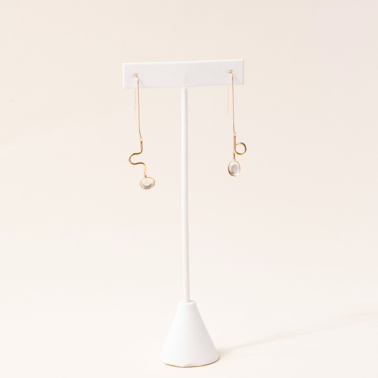 Crystal Contour Drop Earrings