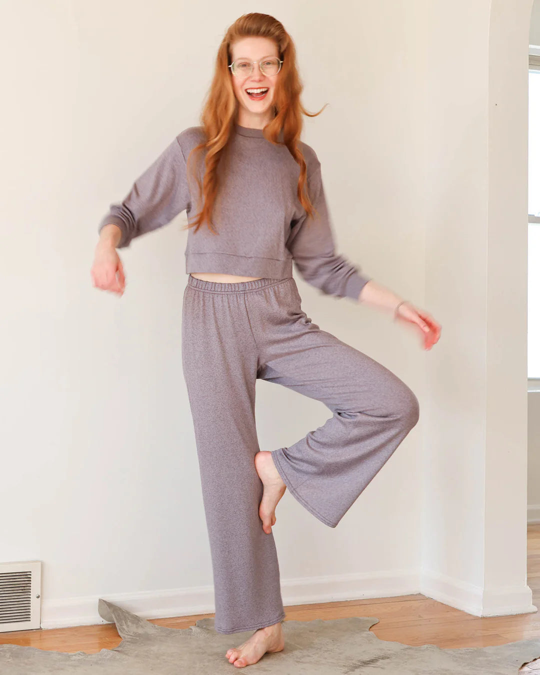 Luxe Abbi Lounge Pants - Grey Marl