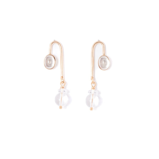 Crystal Asymmetrical Arch Earrings