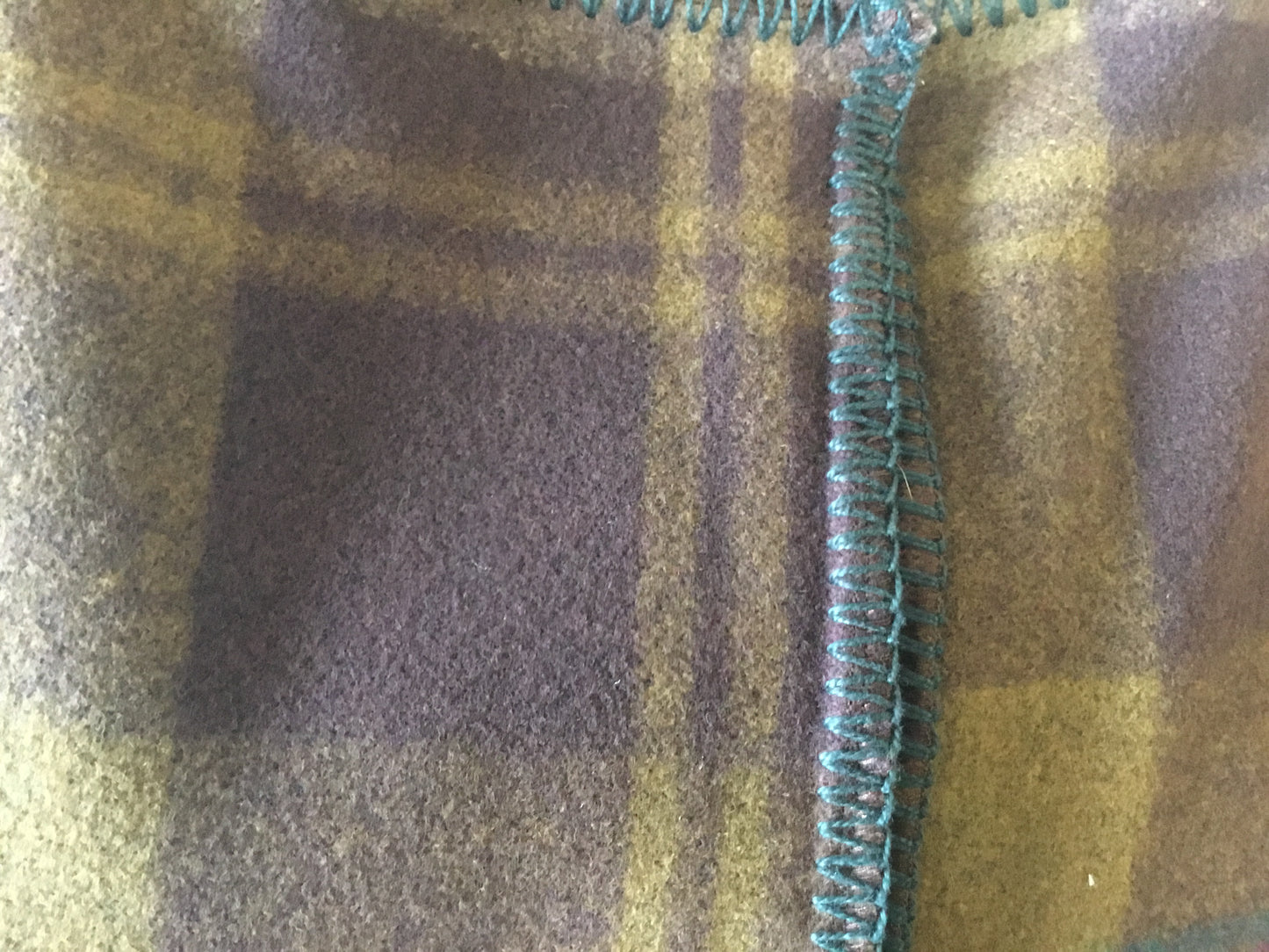 Lengthy Scarf in Brown & Hunter Green Plaid