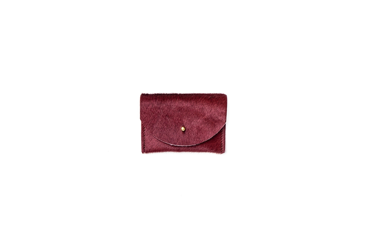Cardholder - Plum Hair on Hide
