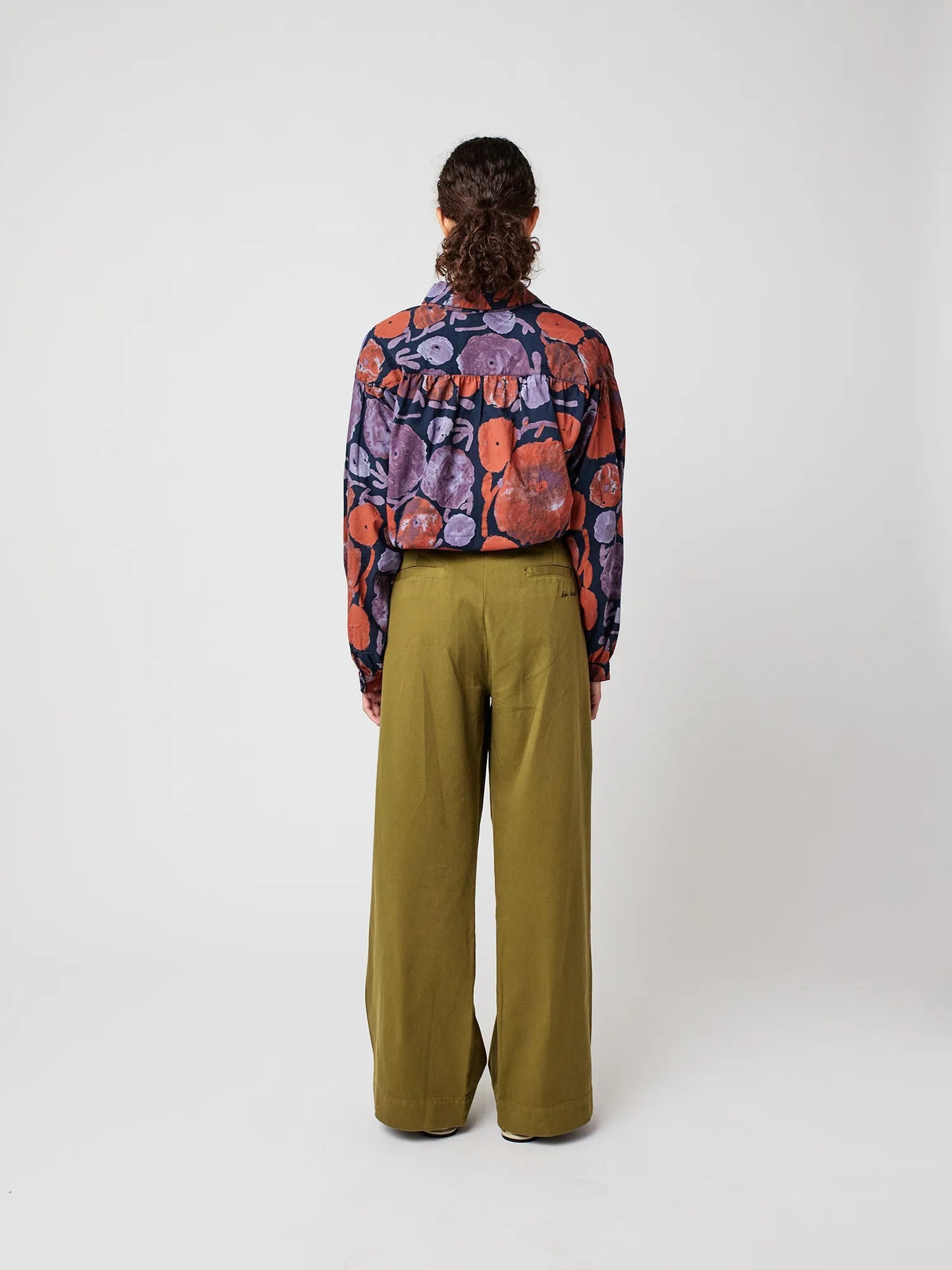 Dahlia Patterned Gathered Shirt