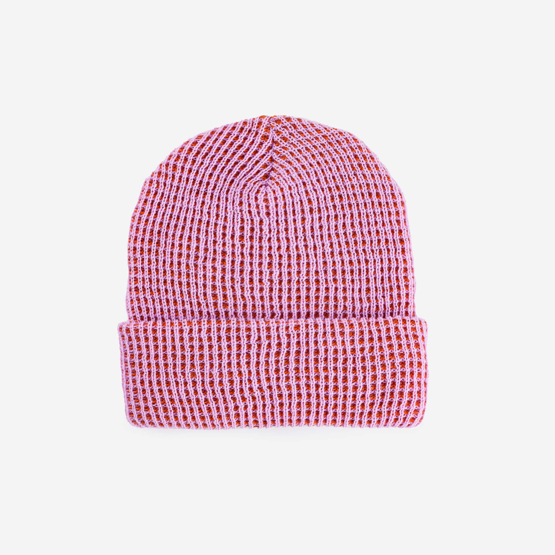 Simple Grid Knit Beanie - Lilac