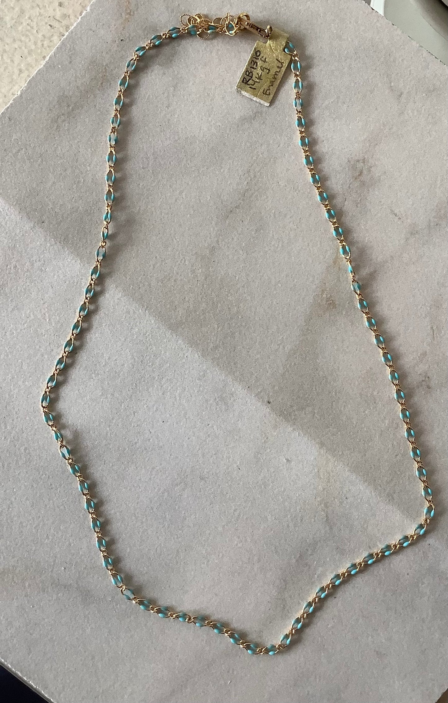 Enamel Chain Link Necklace