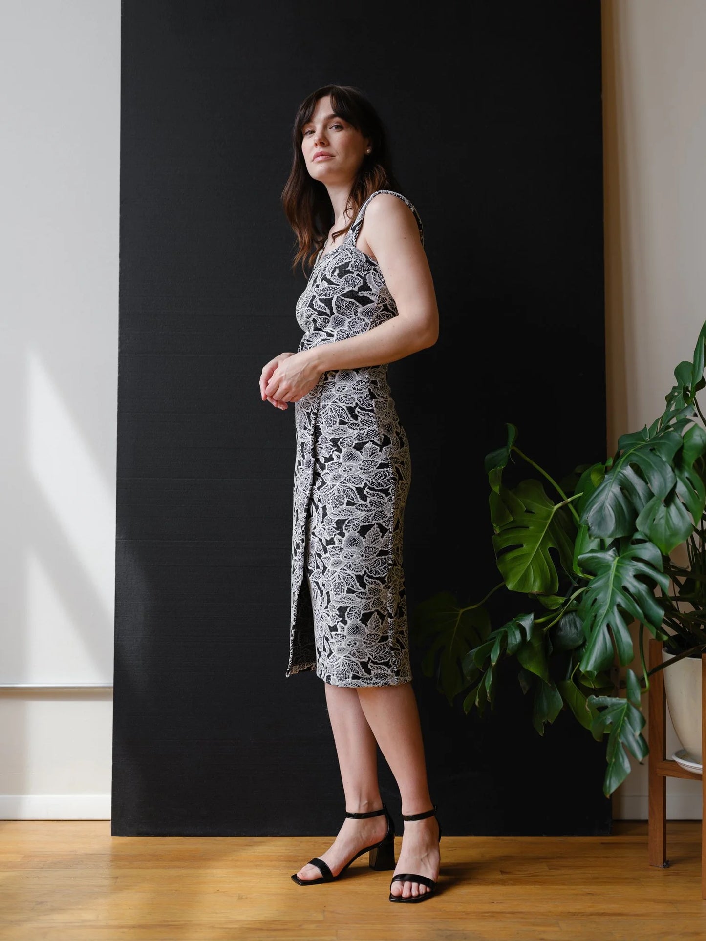 Maven Faux Wrap Skirt in Jacquard