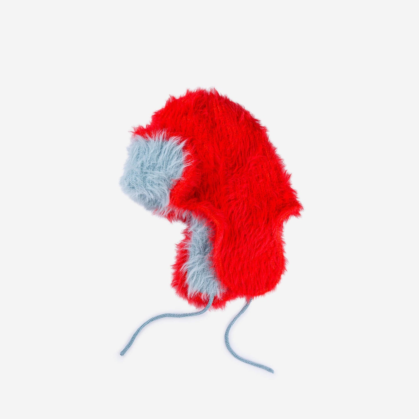 Faux Fur Trapper Hat in Poppy Stone Blue