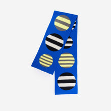 Stripe Dot Big Scarf in Cobalt